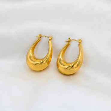 1 Pair Fashion U Shape Stainless Steel Plating Earrings