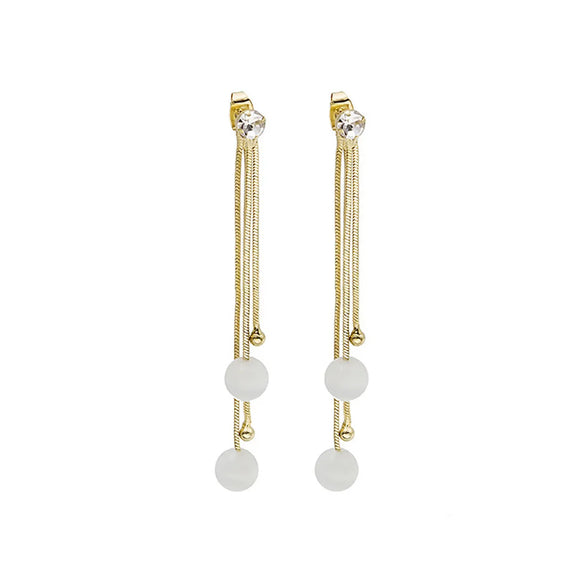 1 Pair Fashion Water Droplets Alloy Plating Rhinestones Women'S Drop Earrings