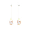 1 Pair Fashion Water Droplets Alloy Plating Rhinestones Women'S Drop Earrings