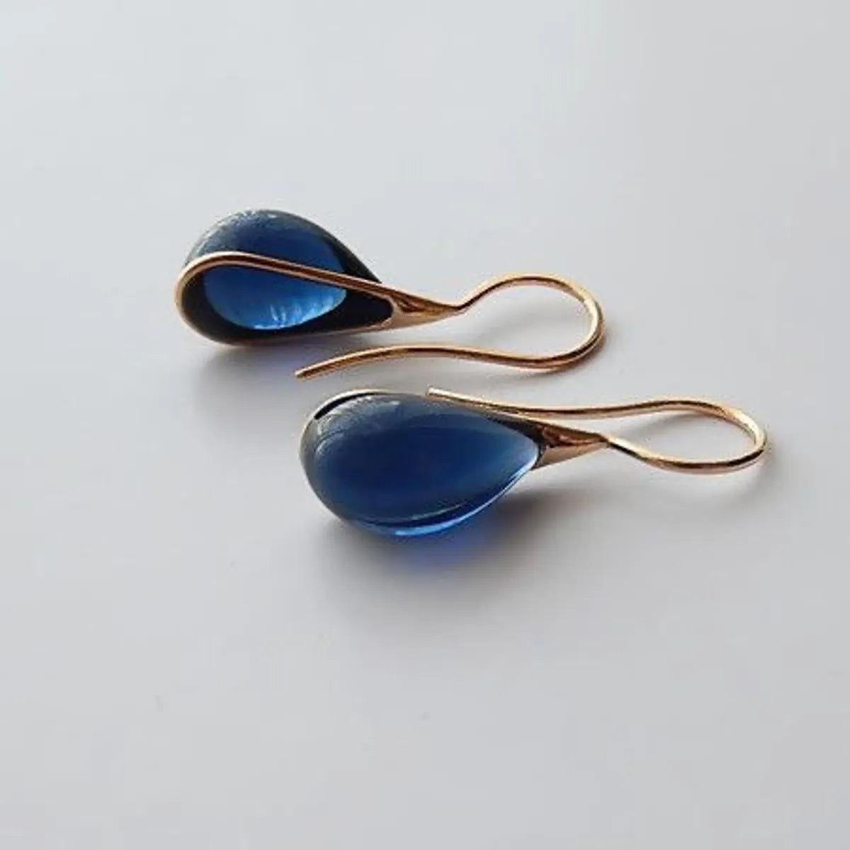 1 Pair Fashion Water Droplets Gem Inlay Opal Women's Earrings