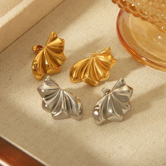 1 Pair French Style Classic Style Geometric Wings 304 Stainless Steel 18K Gold Plated Ear Studs