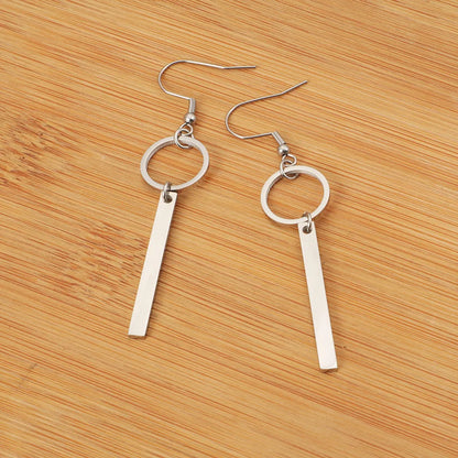 1 Pair French Style IG Style Geometric 304 Stainless Steel Drop Earrings