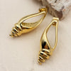 1 Pair French Style Irregular Conch 304 Stainless Steel 18K Gold Plated Ear Studs