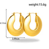 1 Pair French Style Simple Style C Shape Round Heart Shape Plating 304 Stainless Steel Drop Earrings Earrings
