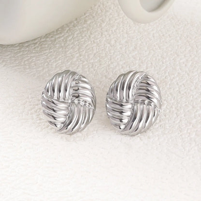 1 Pair French Style Simple Style Classic Style Monogram 304 Stainless Steel Ear Studs