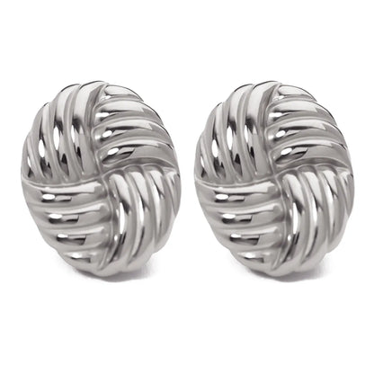 1 Pair French Style Simple Style Classic Style Monogram 304 Stainless Steel Ear Studs