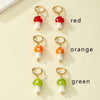 1 Pair French Style Simple Style Commute Mushroom Plating Arylic Drop Earrings