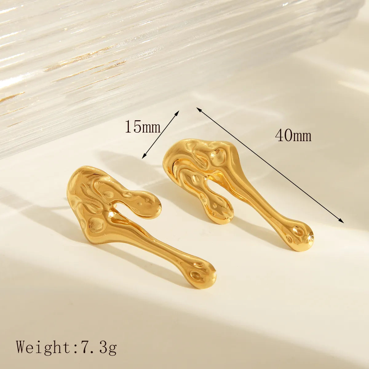 1 Pair French Style Simple Style Geometric 304 Stainless Steel 18K Gold Plated Ear Studs