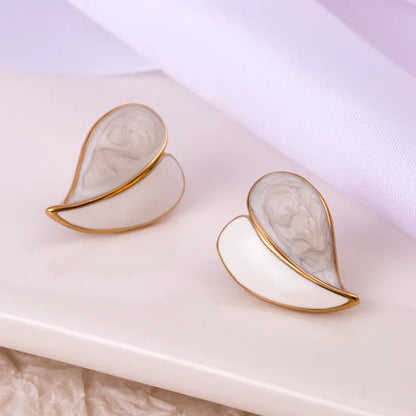 1 Pair French Style Simple Style Korean Style C Shape Heart Shape Rhombus Plating Inlay 304 Stainless Steel Zircon Drop Earrings