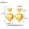 1 Pair French Style Simple Style Korean Style Heart Shape Plating 304 Stainless Steel Drop Earrings Ear Studs