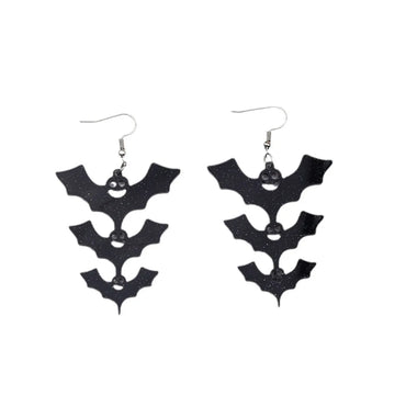 1 Pair Funny Animal Bat Stoving Varnish Arylic Alloy Drop Earrings