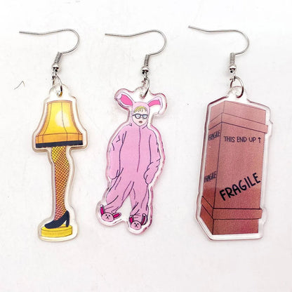 1 Pair Funny Animal Cartoon Character Arylic Drop Earrings