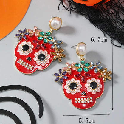 1 Pair Funny Animal Plating Inlay Alloy Rhinestones Gold Plated Ear Studs