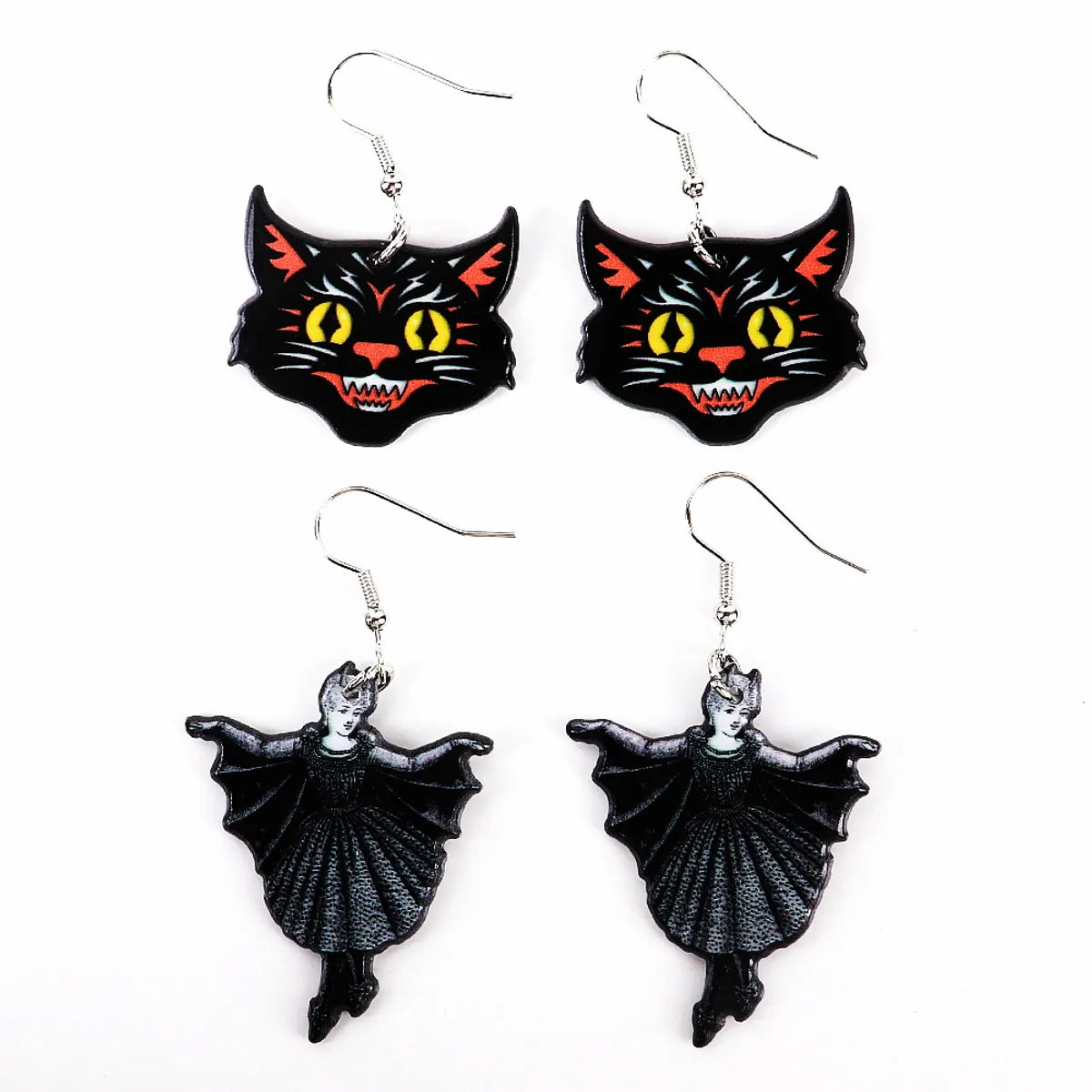 1 Pair Funny Cat Arylic Drop Earrings