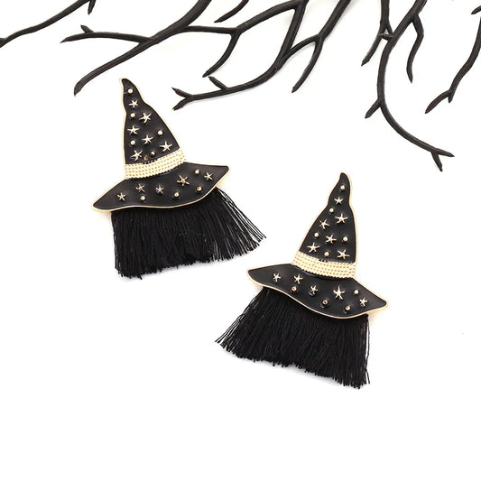 1 Pair Funny Classic Style Halloween Pattern Hat Tassel Enamel Plating Alloy Drop Earrings