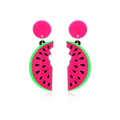 1 Pair Funny Fruit Arylic Women's Drop Earrings