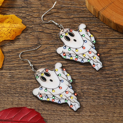 1 Pair Funny Ghost Arylic Earrings