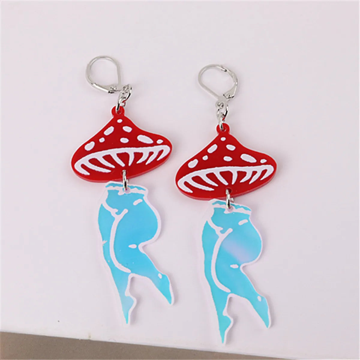 1 Pair Funny Mushroom Arylic Drop Earrings