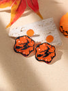 1 Pair Funny Pumpkin Bat Skull Arylic Drop Earrings