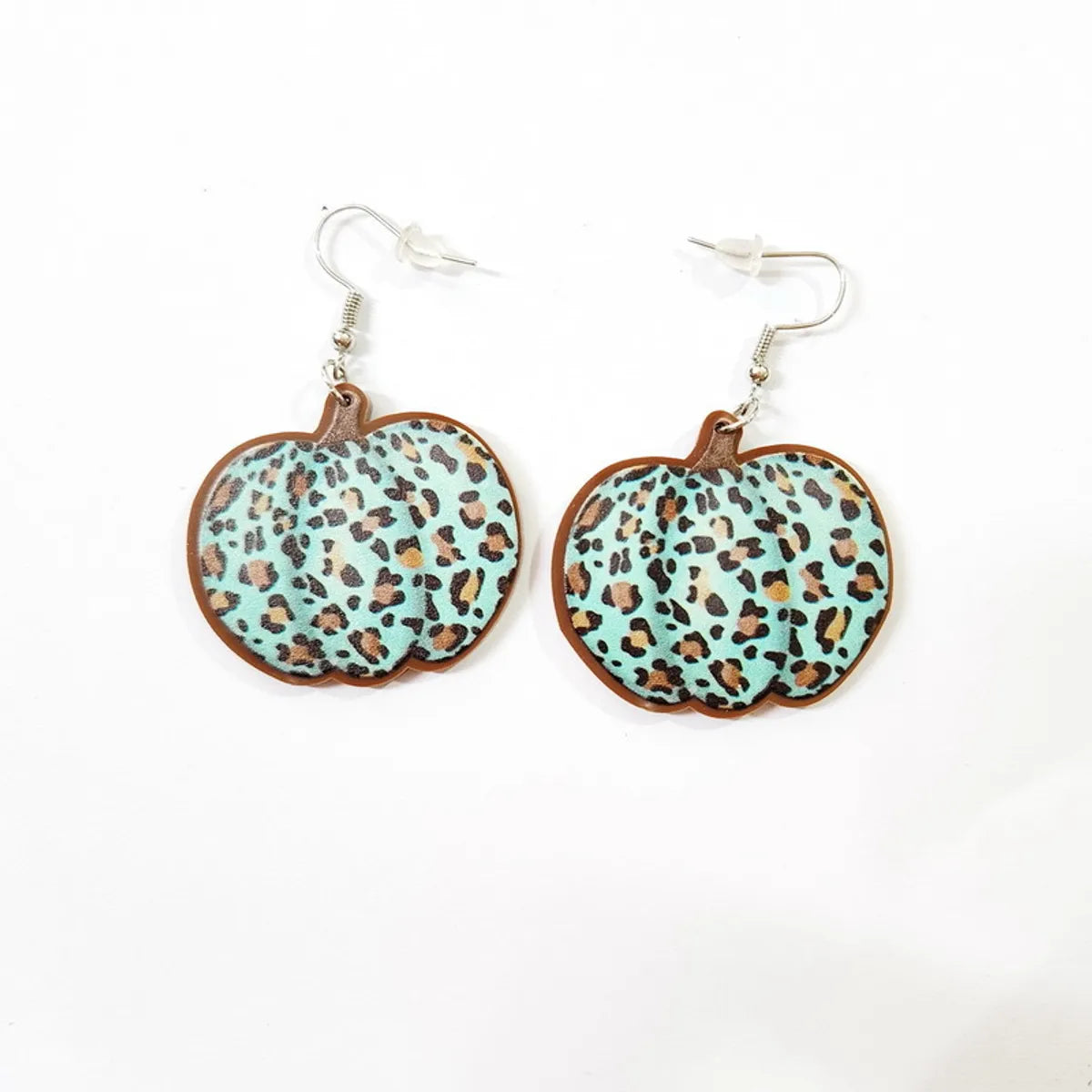 1 Pair Funny Pumpkin Printing Arylic Drop Earrings