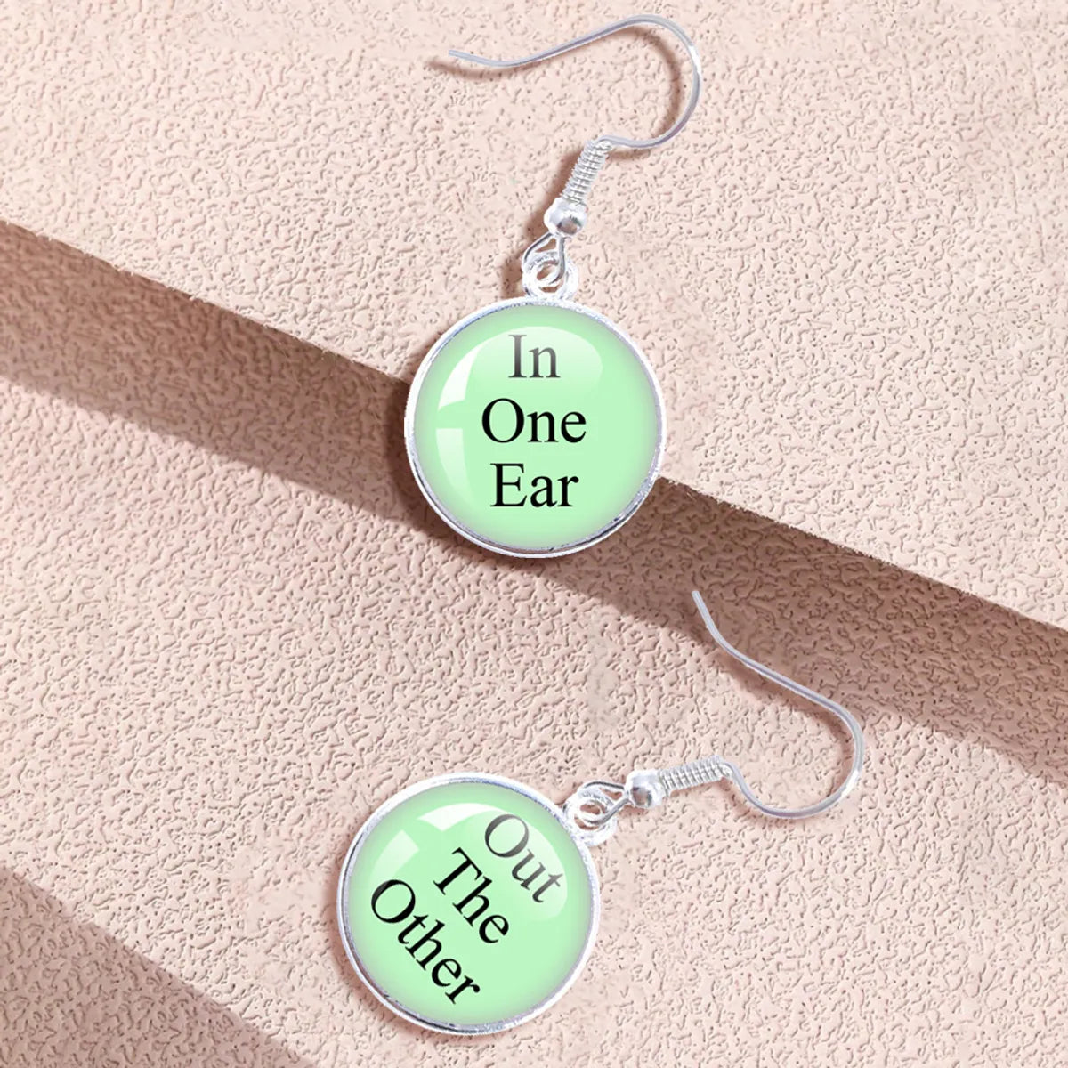 1 Pair Funny Simple Style Letter Alloy Drop Earrings