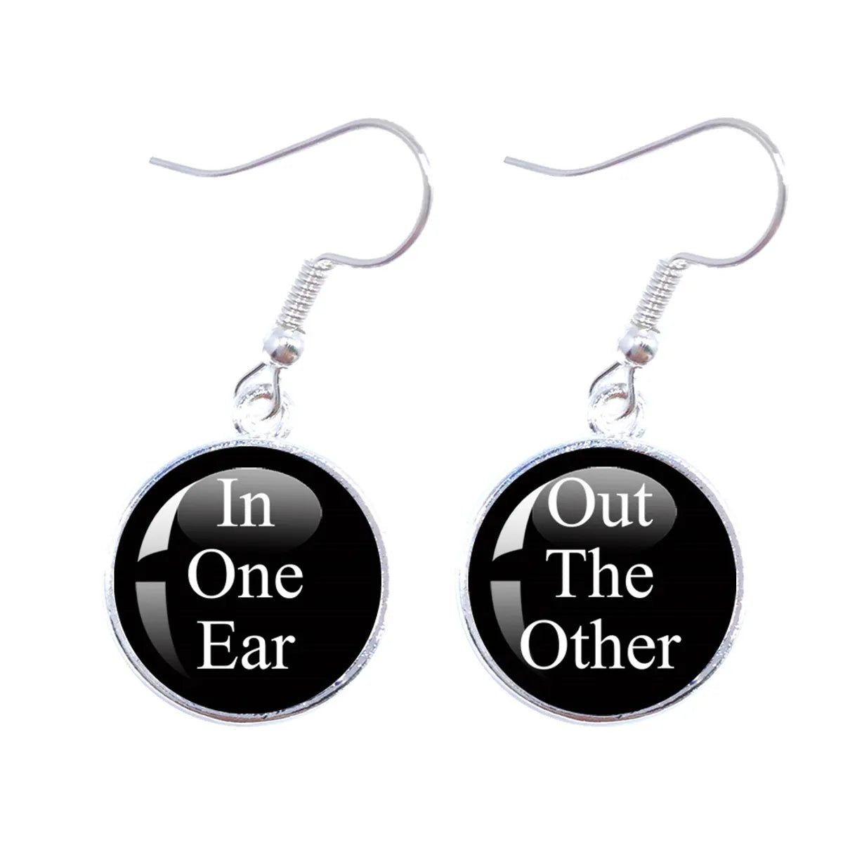 1 Pair Funny Simple Style Letter Alloy Drop Earrings