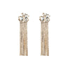 1 Pair Glam Classic Style Tassel Plating Inlay Alloy Rhinestones Glass Gold Plated Drop Earrings