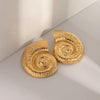 1 Pair Glam Retro Conch Plating 304 Stainless Steel Ear Studs