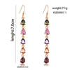 1 Pair Glam Round Plating Inlay Copper Zircon Rose Gold Plated Drop Earrings