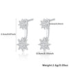 1 Pair Glam Simple Style Star Plating Inlay Sterling Silver Zircon Drop Earrings