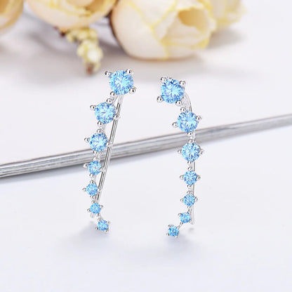 1 Pair Glam Solid Color Plating Inlay Sterling Silver Zircon Ear Studs