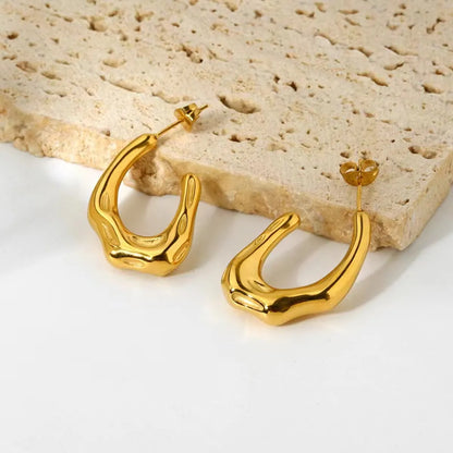 1 Pair Glam Streetwear Geometric Stainless Steel None Gold Plated Ear Studs