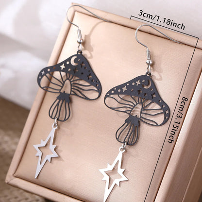 1 Pair Gothic Cool Style Cat Spider Bat Arylic Drop Earrings