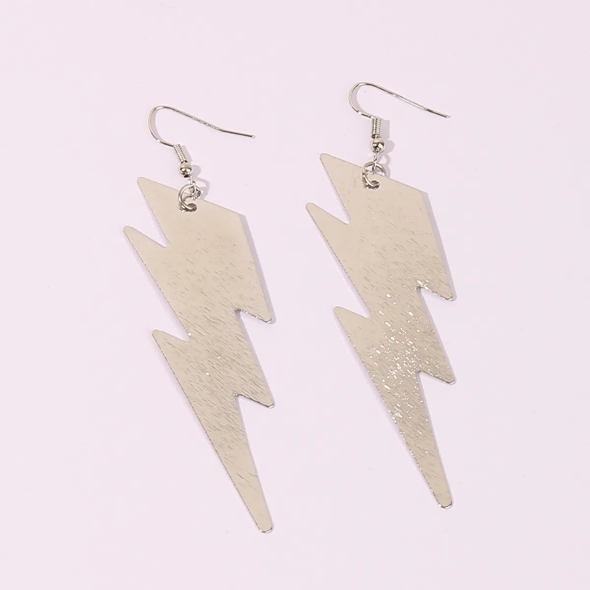 1 Pair Gothic Exaggerated Cool Style Lightning Metal Gold Plated Drop Earrings