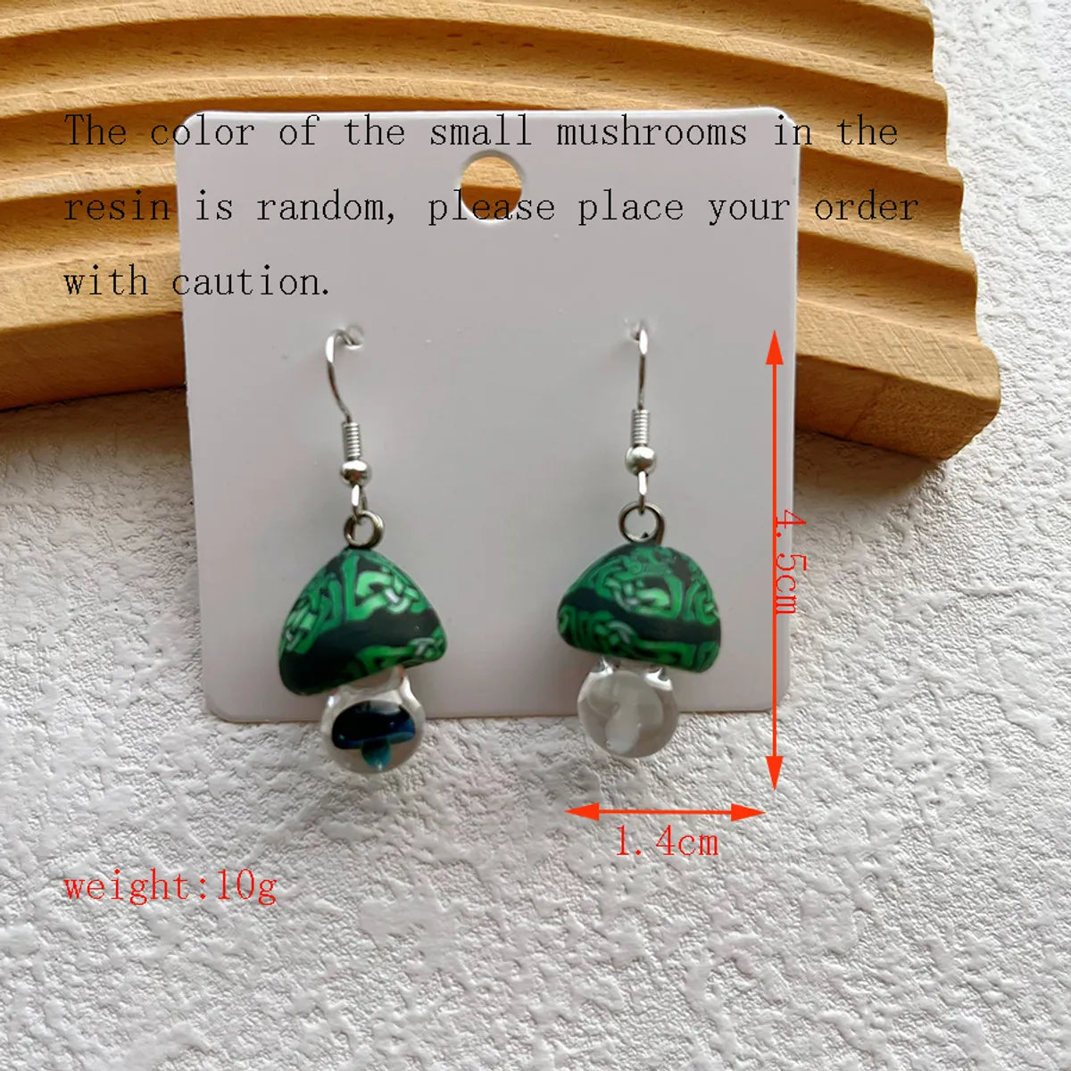 1 Pair Handmade Pastoral Classic Style Mushroom Handmade Soft Clay Drop Earrings