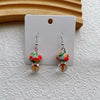 1 Pair Handmade Pastoral Classic Style Mushroom Handmade Soft Clay Drop Earrings