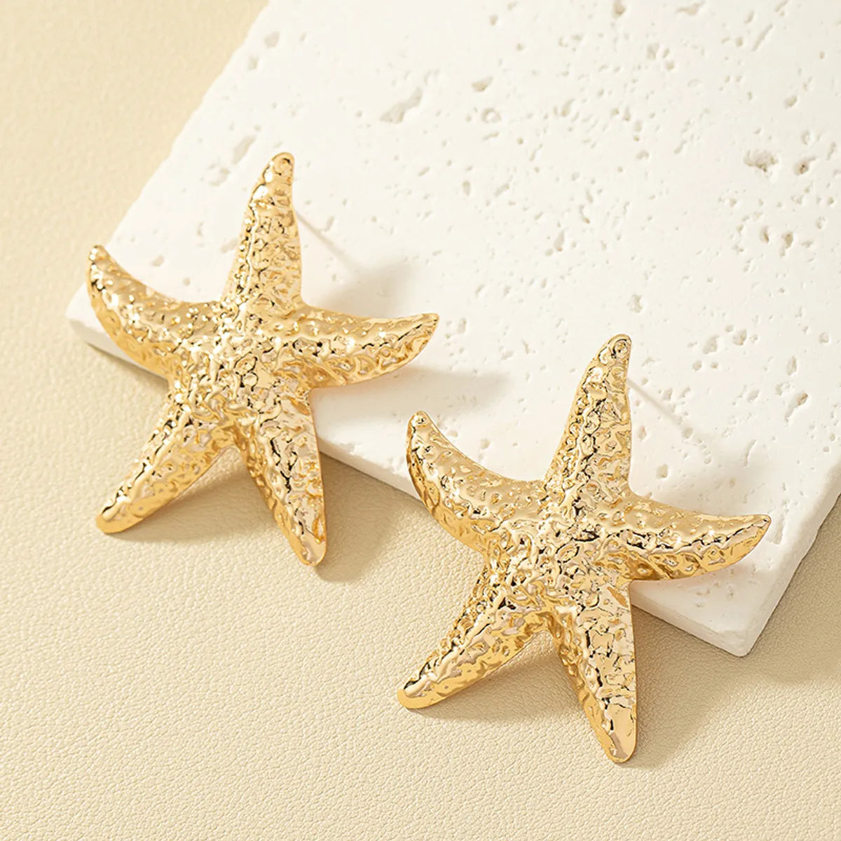 1 Pair Hawaiian Beach Starfish Plating Alloy Ear Studs