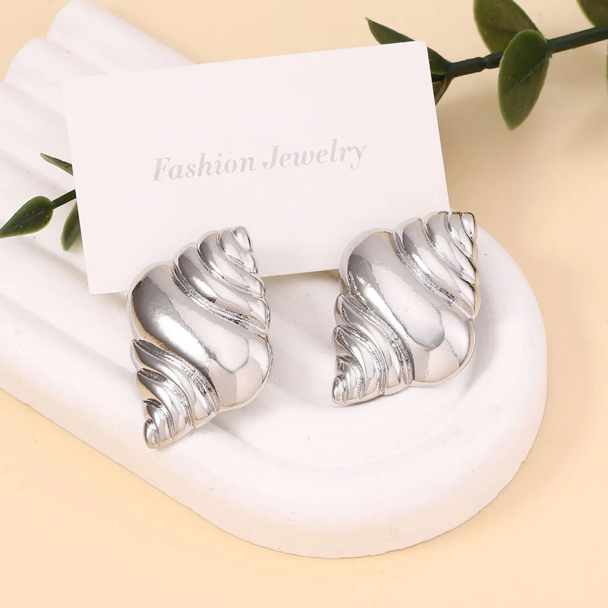 1 Pair Hawaiian Modern Style Classic Style Conch Plating Zinc Alloy Ear Studs