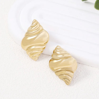 1 Pair Hawaiian Modern Style Classic Style Conch Plating Zinc Alloy Ear Studs