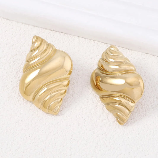 1 Pair Hawaiian Modern Style Classic Style Conch Plating Zinc Alloy Ear Studs