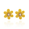 1 Pair Hawaiian Modern Style Sweet Flower Inlay Imitation Pearl Alloy Raffia Imitation Pearl Drop Earrings