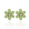 1 Pair Hawaiian Modern Style Sweet Flower Inlay Imitation Pearl Alloy Raffia Imitation Pearl Drop Earrings