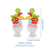 1 Pair Hawaiian Vacation Bohemian Ice Cream Leaves Watermelon Seed Bead Drop Earrings