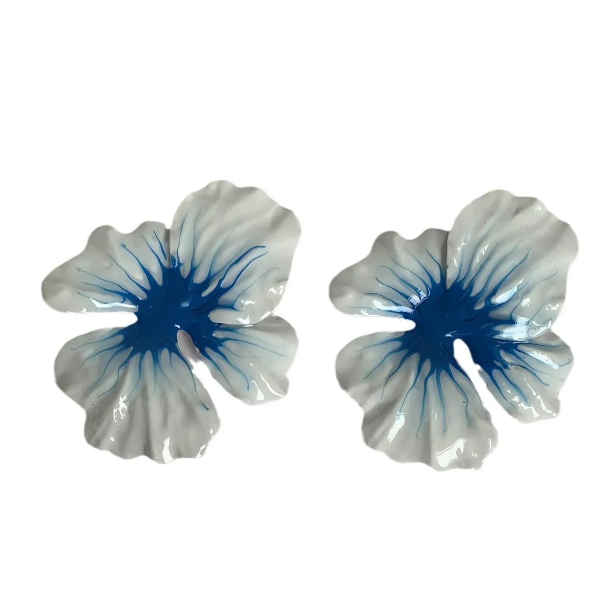 1 Pair Hawaiian Vacation Flower Stoving Varnish Copper Alloy Ear Studs