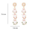 1 Pair Hip-Hop Funny Ghost Enamel Plating Inlay Alloy Imitation Pearl Drop Earrings