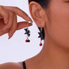 1 Pair Hip-Hop Funny Ghost Spider Bat Asymmetrical Alloy Drop Earrings