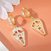 1 Pair Hip-Hop Funny Grimace Plating Inlay Copper Zircon Gold Plated Drop Earrings