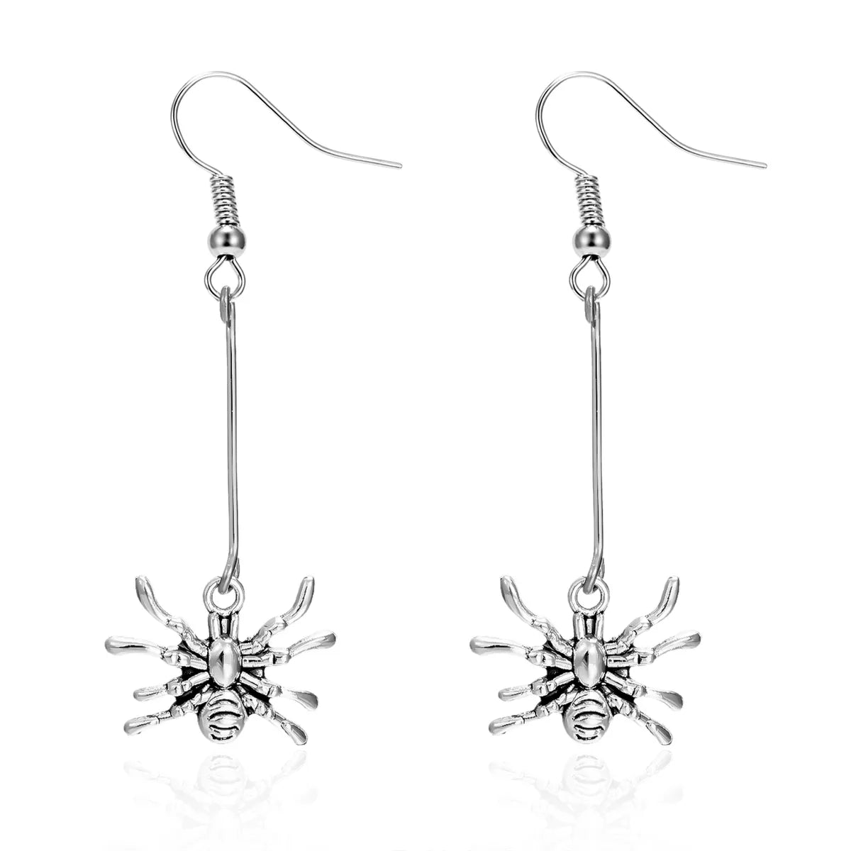 1 Pair Hip-Hop Funny Pumpkin Spider Asymmetrical Alloy Drop Earrings