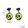 1 Pair Hip-Hop Funny Pumpkin Spider Skull Plating Zinc Alloy Drop Earrings