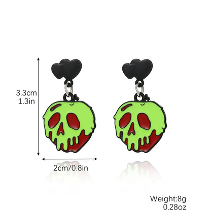 1 Pair Hip-Hop Funny Pumpkin Spider Skull Plating Zinc Alloy Drop Earrings